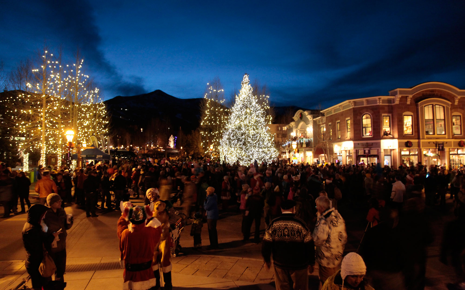 Santa Clause is Coming for the Lighting of Breckenridge